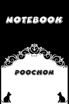 Paperback Poochon Notebook: Black and White notebook, Decorative Journal for Poochon Lover: Notebook /Journal Gift, Black and White,100 pages, 6x9 Book