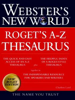 Hardcover Webster's New World Rogets A-Z Thesaurus Book