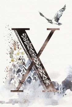 Monthly Planner with Monogram Letter X: Personalized Undated Calendar (Ethnic Design)