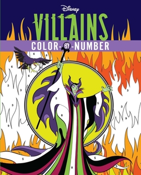 Paperback Disney Villains Color-By-Number Book