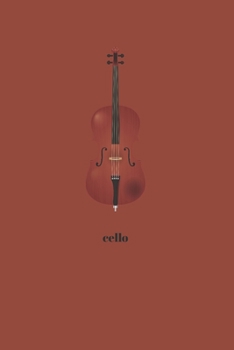 Cello: Minimal Design Lined Practice Journal 6” x 9” 120 pages