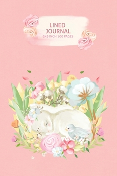 Paperback Sleeping Bunny Lined Journal: 100 Page Lined Journal - 6x9 inch Book