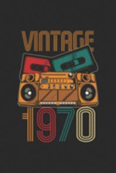 Vintage 1970: Blank Lined Notebook – Journal for Birthday Gift Idea