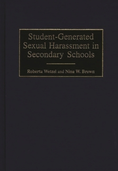 Hardcover Student-Generated Sexual Harassment in Secondary Schools Book