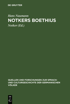 Hardcover Notkers Boethius [German] Book