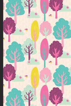 Notebook Journal: Collection of Beautiful Trees in Green Red Brown and Blue Colors Cover Design. Perfect Gift for Boys Girls and Adults of All Ages.