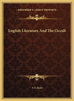 Hardcover English Literature And The Occult Book