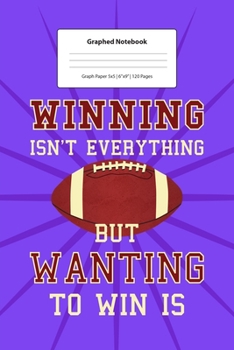 Graphed Notebook: For Football Gift Idea For Boys And Girls I 5 x 5 Graphed Paper Journal I For Studying, Writing, Mathematics, Trigonometry I Planning, Sketching, Doodle Book I Gift Idea for Students