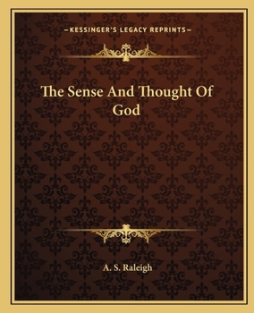 Paperback The Sense And Thought Of God Book
