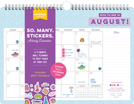 Calendar So. Many. Stickers. Activity Calendar 2021-2022: A 17-Month Wall Calendar to Keep Track of Your Life Book