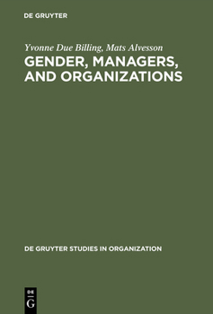 Hardcover Gender, Managers, and Organizations Book