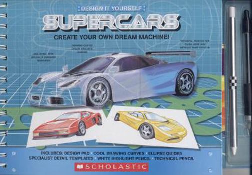 Spiral-bound Design It Yourself Supercars [With Drawing TemplatesWith Pen and White Highlight Pencil] Book