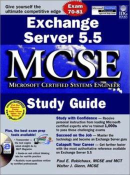 Hardcover Exchange Server 5.5 MCSE Study [With Sample Tests & Microsoft's Certification Road Map] Book