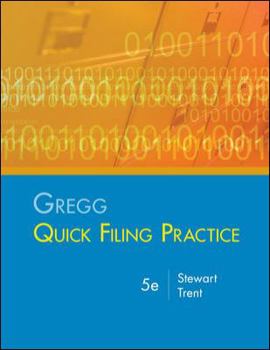 Hardcover Gregg Quick Filing Practice: Student Text Guide Book