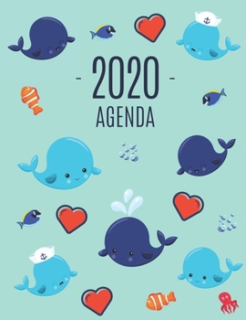 Paperback Baleine Agenda 2020: Planificateur Annuel - Avec Calendrier 2020 (12 Mois) [French] Book