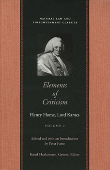 Paperback Elements of Criticism: Volume 1 PB Book
