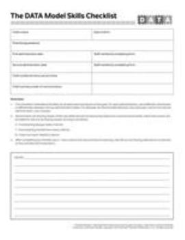 Paperback Project Data Skills Checklist Forms Book