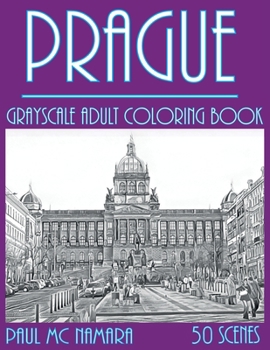 Paperback Prague Grayscale: Adult Coloring Book