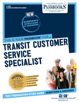 Paperback Transit Customer Service Specialist (C-4983): Passbooks Study Guide Volume 4983 Book