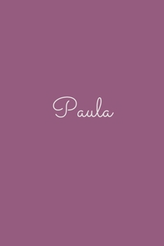 Paula: notebook with the name on the cover, elegant, discreet, official notebook for notes, dot grid notebook,