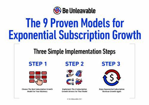 Paperback The 9 Proven Models for Exponential Subscription Growth Book