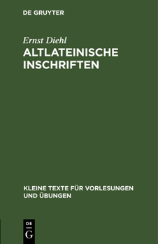 Hardcover Altlateinische Inschriften [Latin] Book