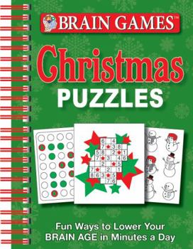 Spiral-bound Brain Games Mini: Christmas Puzzles Book