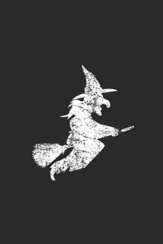 Paperback Flying Witch: Dotted Bullet Notebook (6" x 9" - 120 pages) Halloween Themed Notebook for Gift / Daily Activity Journals / Diary Book