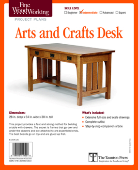 Paperback Fine Woodworking's Arts and Crafts Desk Plan Book