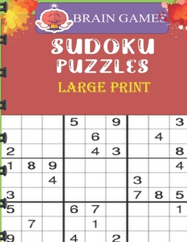 Paperback Brain Games - Sudoku puzzles Large Print: SUDOKU Easy - large print sudoku hard [Large Print] Book