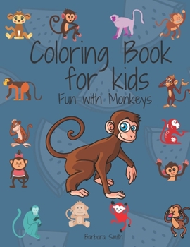 Paperback Coloring Book for kids Fun with Monkeys Book