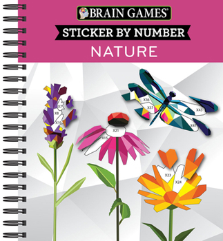 Spiral-bound Brain Games - Sticker by Number: Nature - 2 Books in 1 (42 Images to Sticker) Book