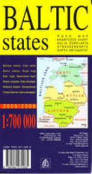 Map Baltic Countries Road Map (English, German and Russian Edition) Book