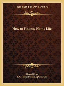 Paperback How to Finance Home Life Book