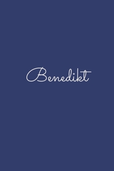 Benedikt: notebook with the name on the cover, elegant, discreet, official notebook for notes, dot grid notebook,