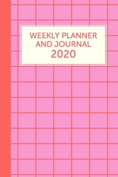 Weekly Planner and Journal: Minimalist Agenda and Calendar with Cute Pink and Red Cover Design