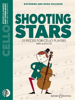 Paperback Shooting Stars: 21 Pieces for Cello Players Cello Part Only and Audio CD Book