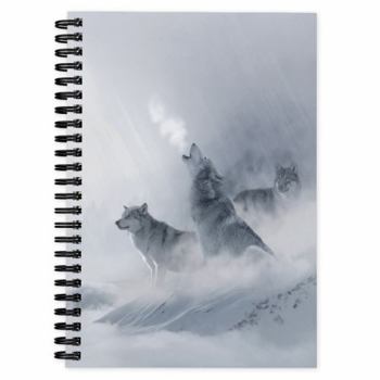 Spiral-bound White Wolf Spiral Notebook, College Ruled Book