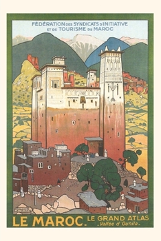 Paperback Vintage Journal Morocco Travel Poster Book