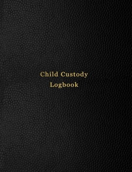 Child Custody Logbook: Record diary for custody battles and visitation rights | Make note, log and track communication with this divorce notebook | Black leather print design