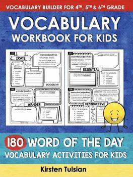 Paperback Vocabulary Workbook for Kids: 180 Word of the Day Vocabulary Activities BOOK ONE Vocabulary Builder for 4th, 5th & 6th Grade (Vocabulary Builder Workbooks) Book