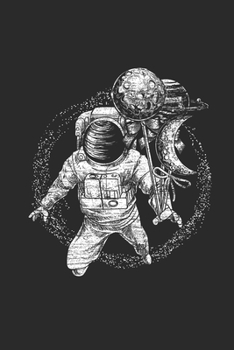 Paperback Astronaut With Candy Planets: Dotted Bullet Notebook (6" x 9" - 120 pages) Universe Notebook for Daily Journal, Diary, and Gift Book