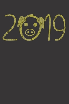Paperback Notebook: 2019 Year Of The Pig Chinese New Year Dot Grid 6x9 120 Pages Book