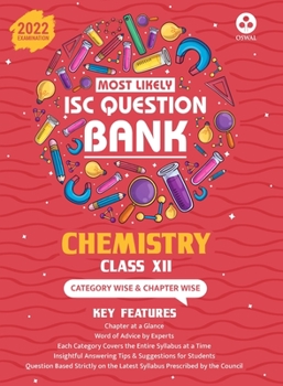 Paperback Most Likely Question Bank - Chemistry: ISC Class 12 for 2022 Examination Book