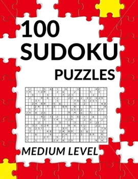 Paperback 100 Sudoku Puzzles medium level: puzzle book for adults size 8.5&#8243; x 11&#8243; for Brain health and training [Large Print] Book