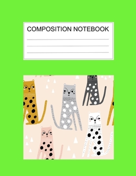 Composition notebook: Ruled (8.5 x 11 in), 110 Pages: Diary Book For Girl, Journal Notebook For Kids, Writing Journal Lined, Cute Pets green (8.5 x 11 in), 110 Pages (cute composition green)