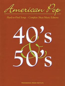 Paperback American Pop: 40's & 50's Hard-To-Find Songs Book