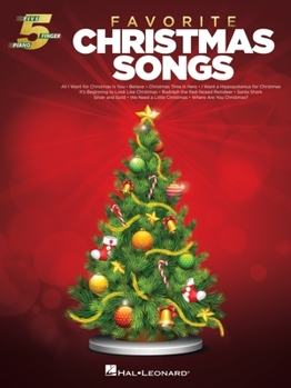 Paperback Favorite Christmas Songs for Five-Finger Piano Book