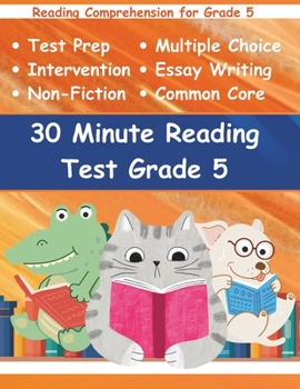 Paperback 30 Minute Reading Test Grade 5: Reading Comprehension for 5th Grade Book
