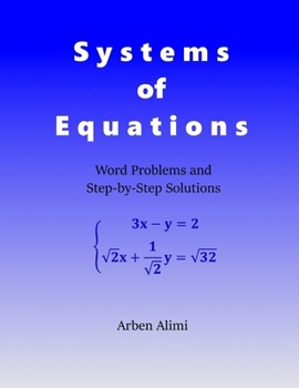 Paperback Systems of Equations: Word Problems and Step-by-Step Solutions Book